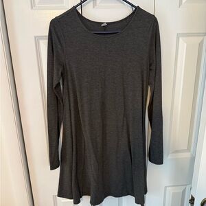 Dark Gray Long Sleeve Dress